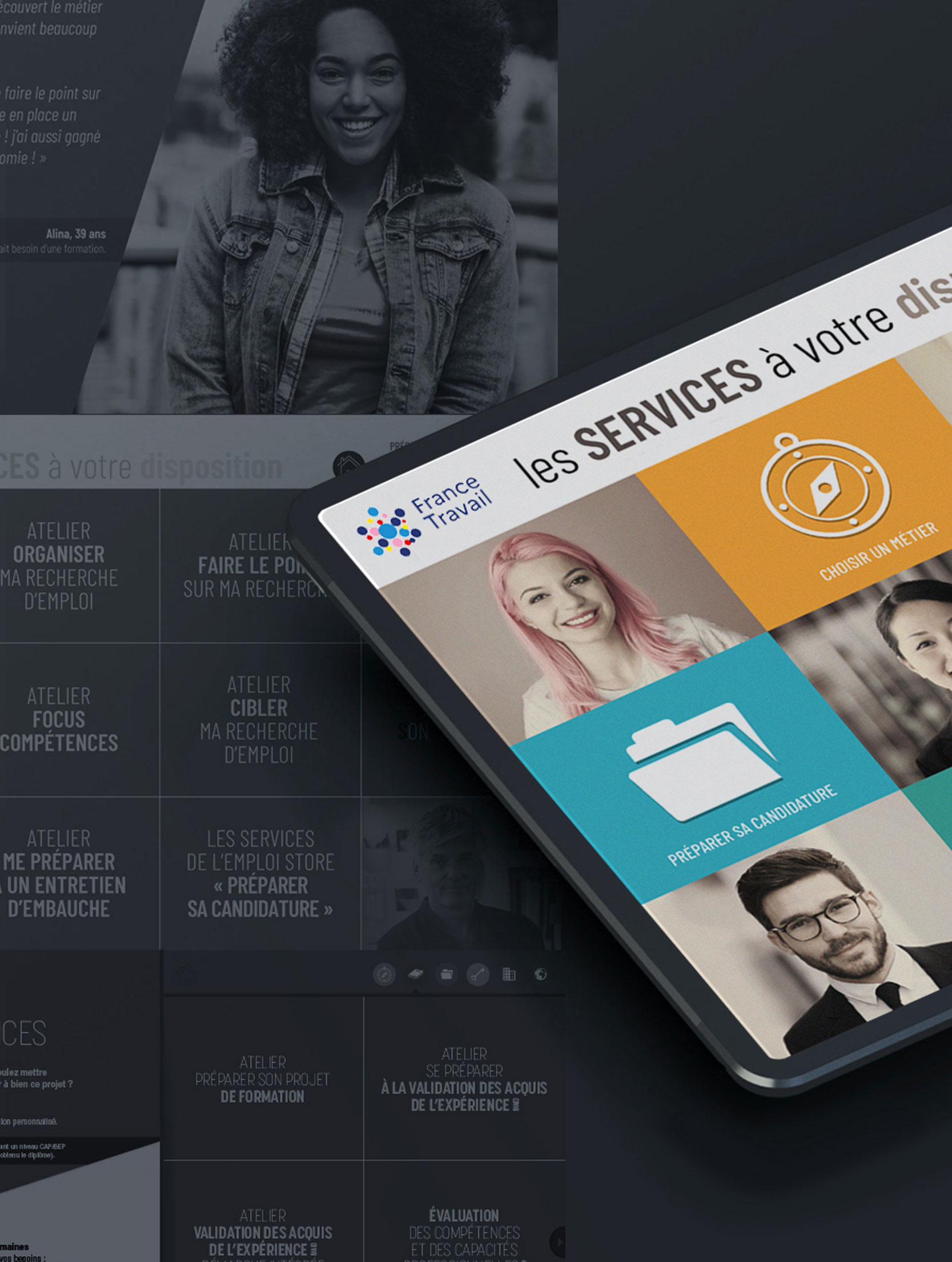 UX UI application mobile tablette France Travail